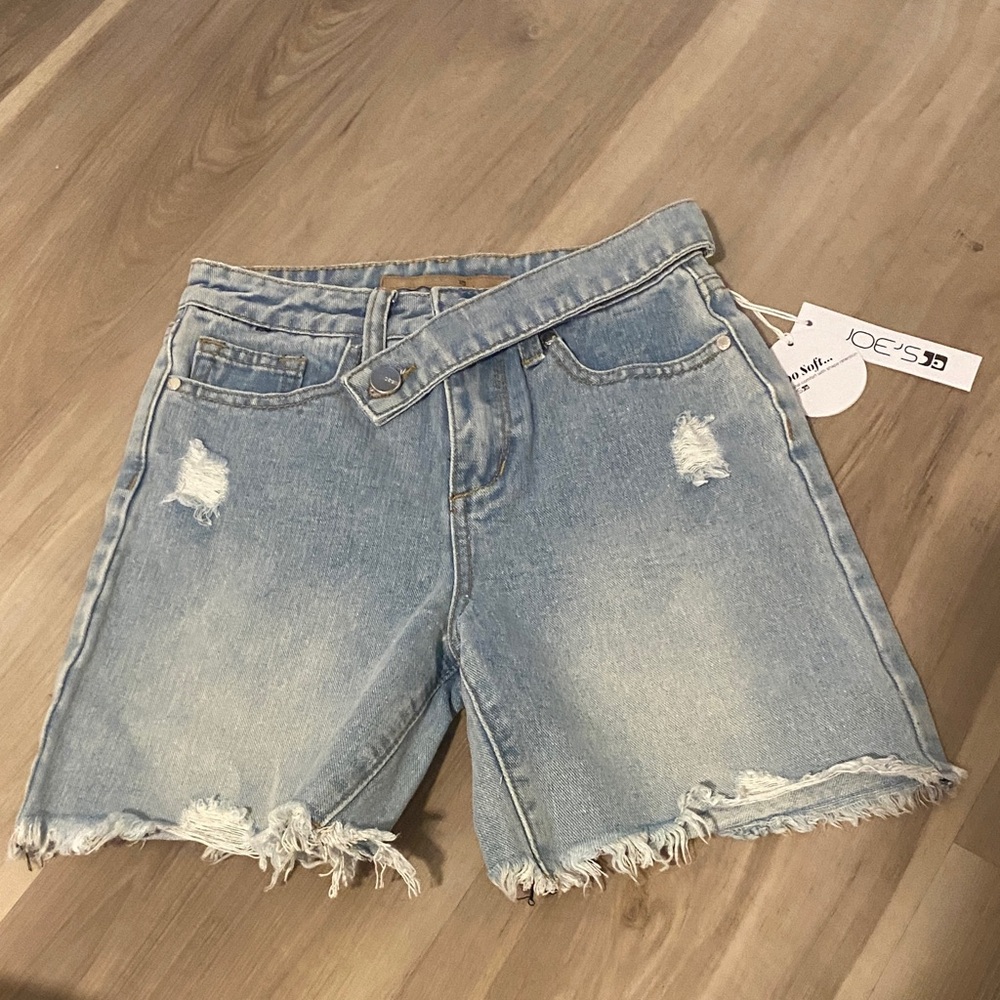 Joe's Jeans Light Blue Distressed Denim Shorts